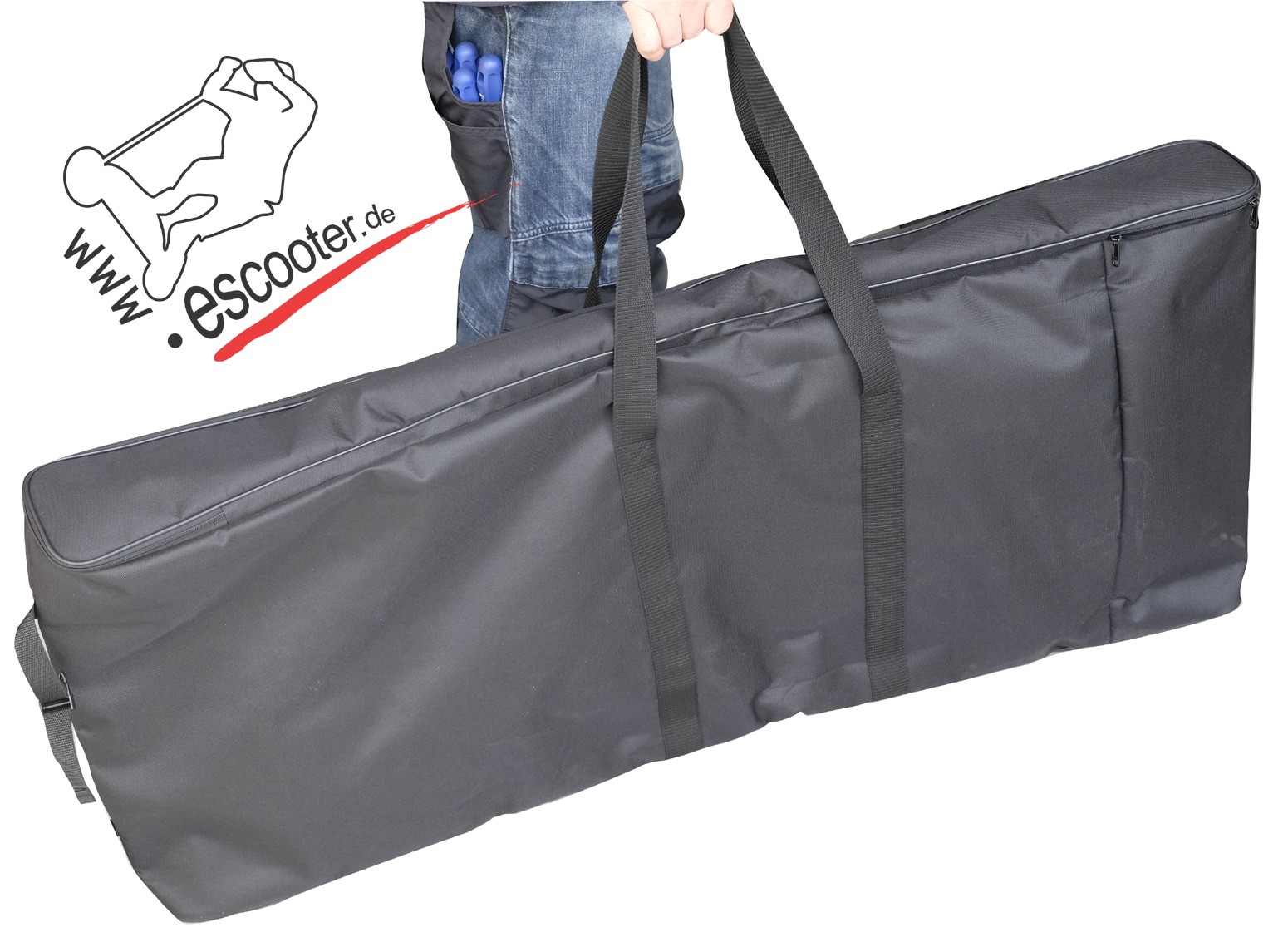 Tragetasche für E-Scooter mit abklappbaren Lenkerenden