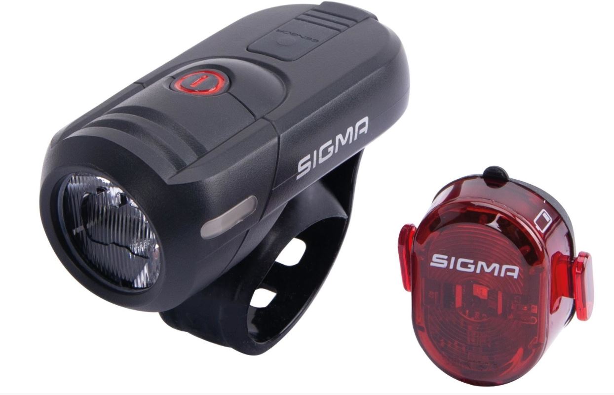 SIGMA SPORT Akku-LED-Leuchtenset Aura & Nugget II - 35 Lux