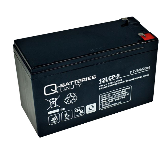 12V 9Ah Bleivliesakku Zyklentyp Q-Batteries AGM - Deep Cycle