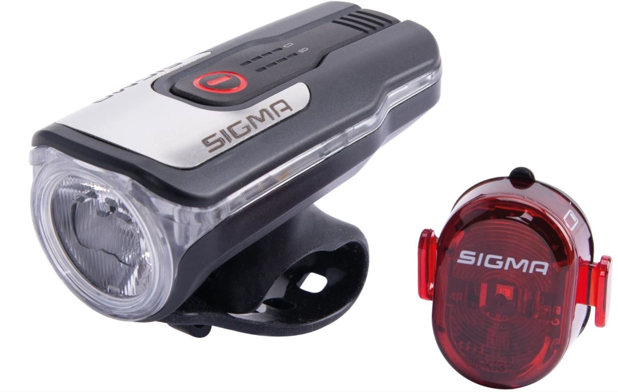SIGMA SPORT Akku-LED-Leuchtenset Aura &  Nugget II - 80 Lux