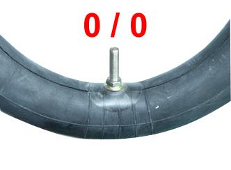 3.00-8 Schlauch  0°/0° (gerades nacktes Autoventil TR4)