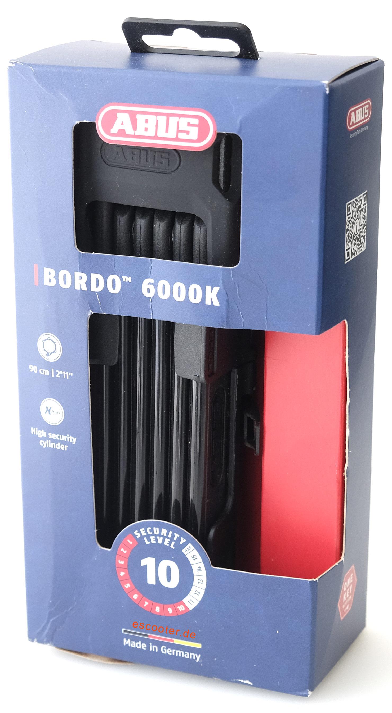 ABUS BORDO™ 6000K/90 SCHWARZ inkl. Halter SH