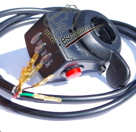 Gasdrehgriff throttle 24Volt mit LED Akkustandanz