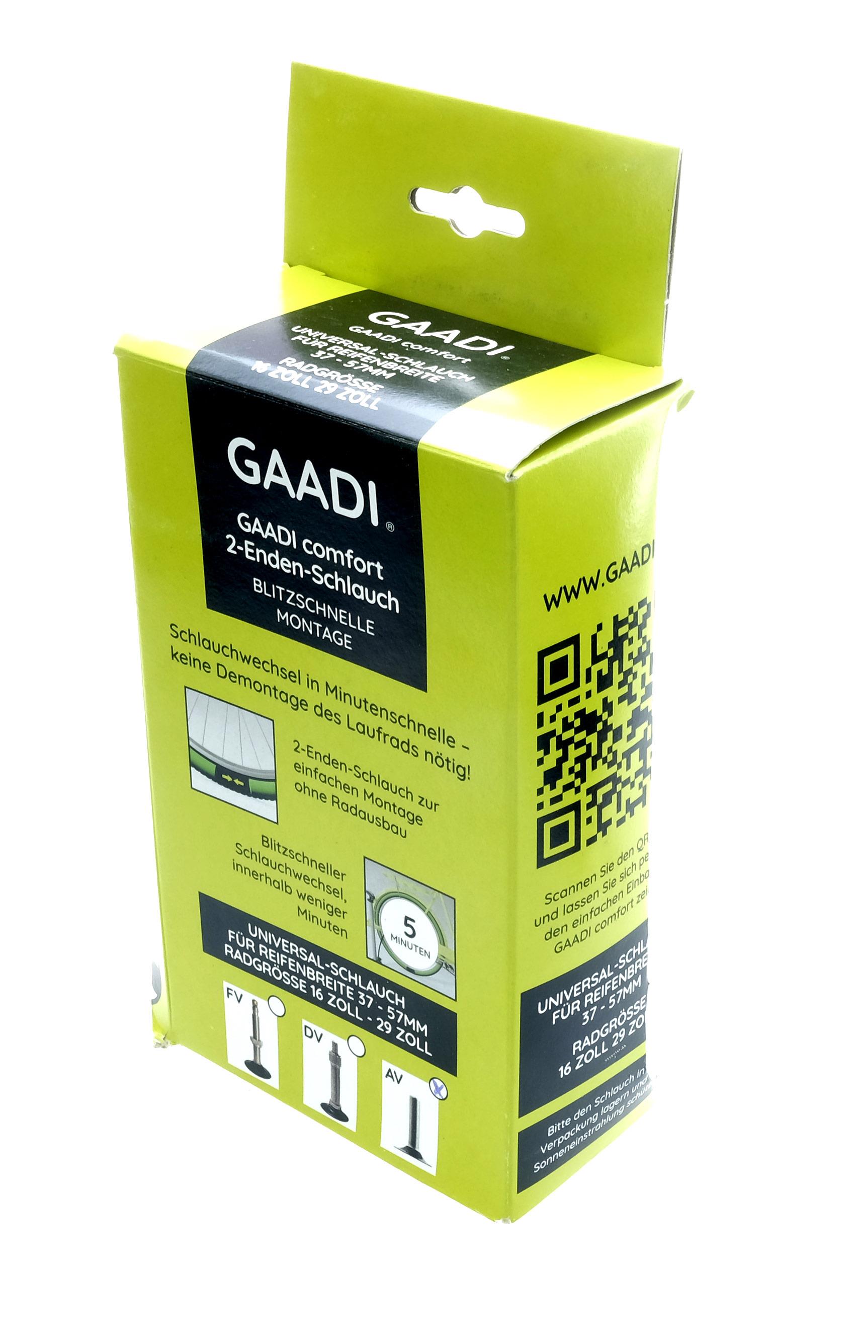 GAADI® Tube Comfort 2-Enden-Schlauch für 37-57 mm Reifenbreite