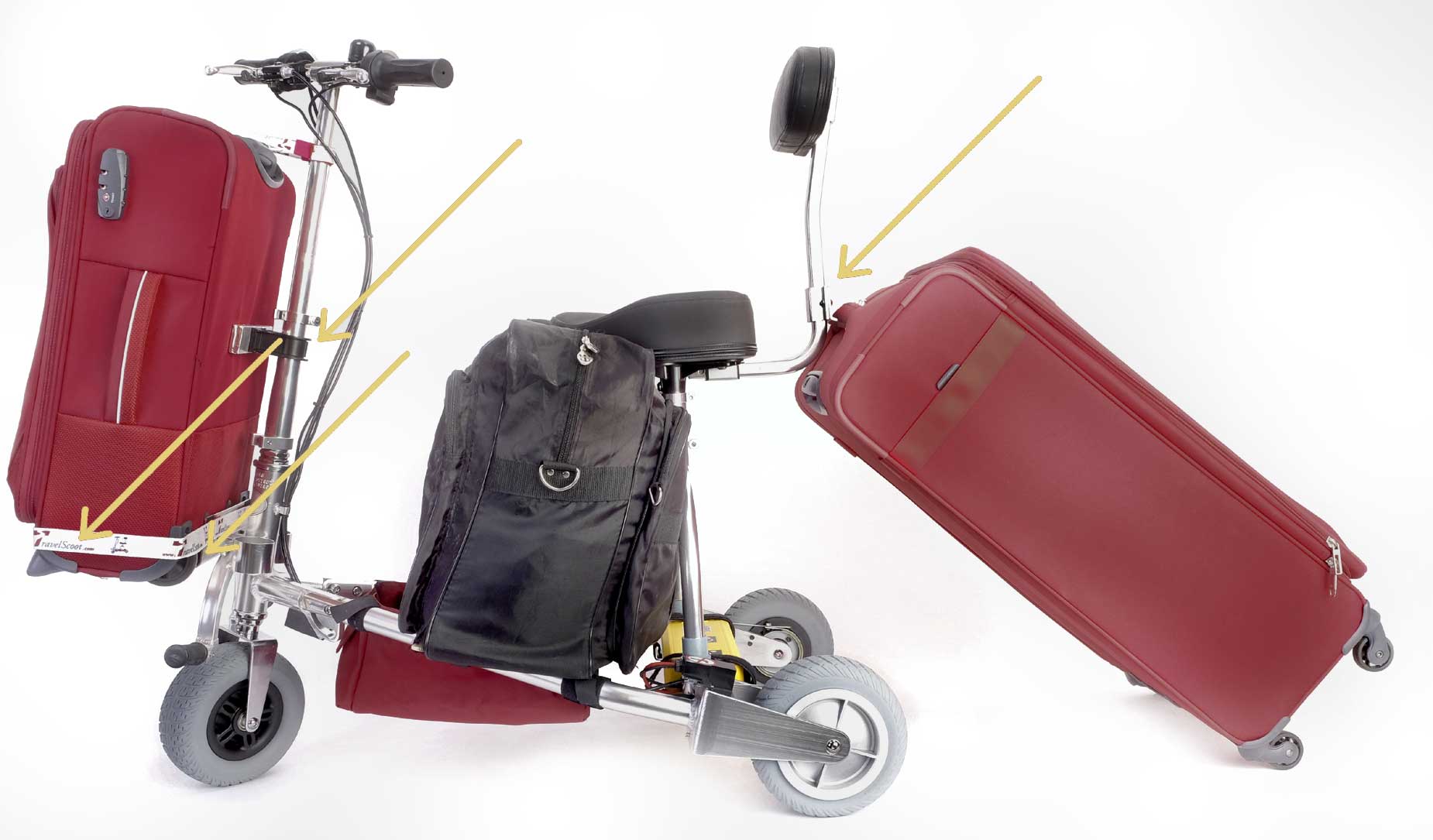 TRAVELSCOOT® Smart Luggage Kit Escape - Ablage-Plattform vorne