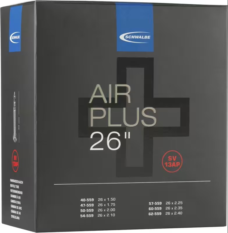 SCHWALBE Schlauch Nr. 13 AP Air Plus, 26" - Sclaverandventil (SV)
