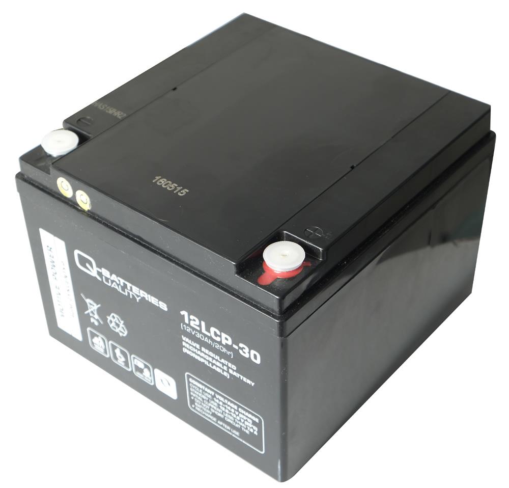 12V 30 Ah Bleivliesakku zyklisch Q-Batteries AGM - Deep Cycle