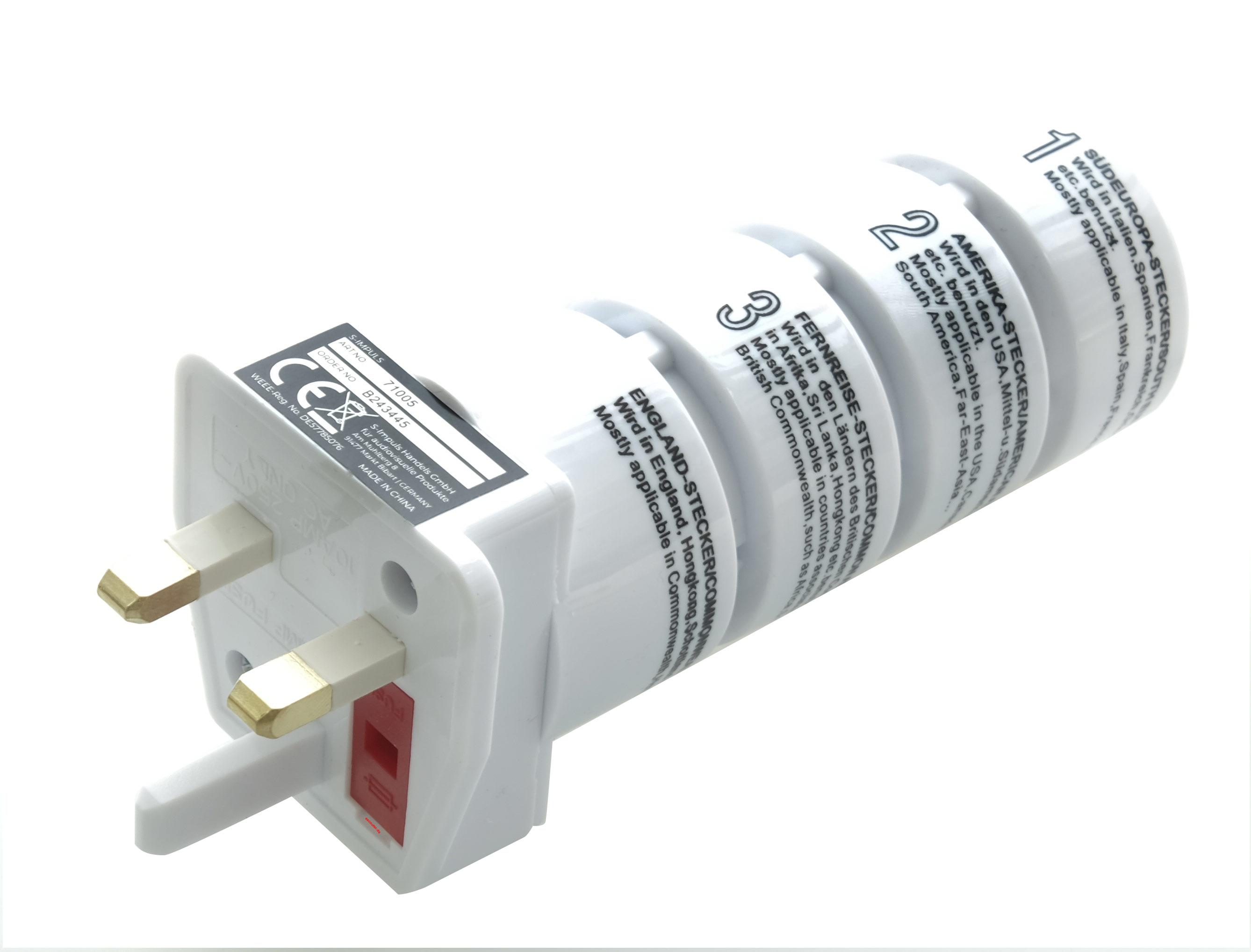 Universal Weltreise Steckerset 4-Teilig