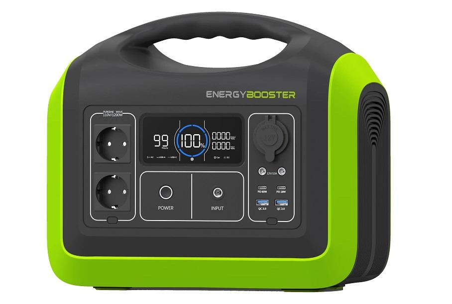 ENERGYBOOSTER Tragbare Powerstation by StreetBooster 1200 W | 992 Wh