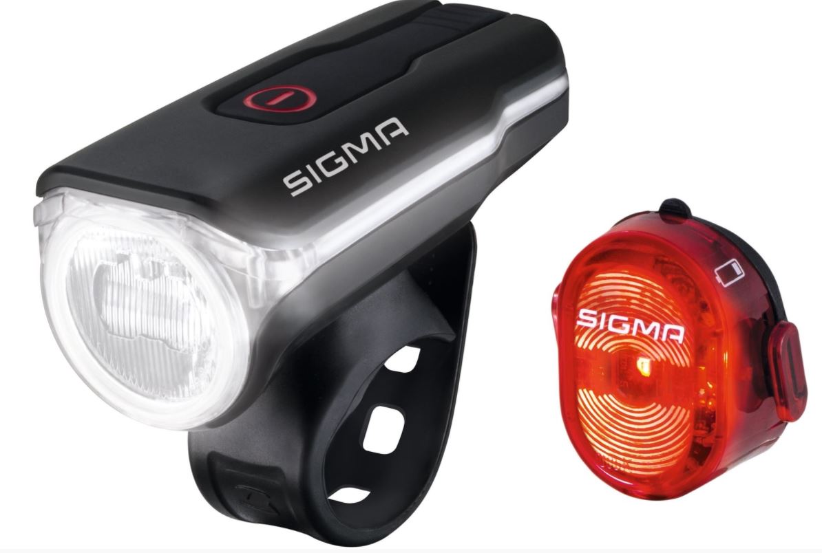 SIGMA SPORT Akku-LED-Leuchtenset  Aura & Nugget II - 60 Lux