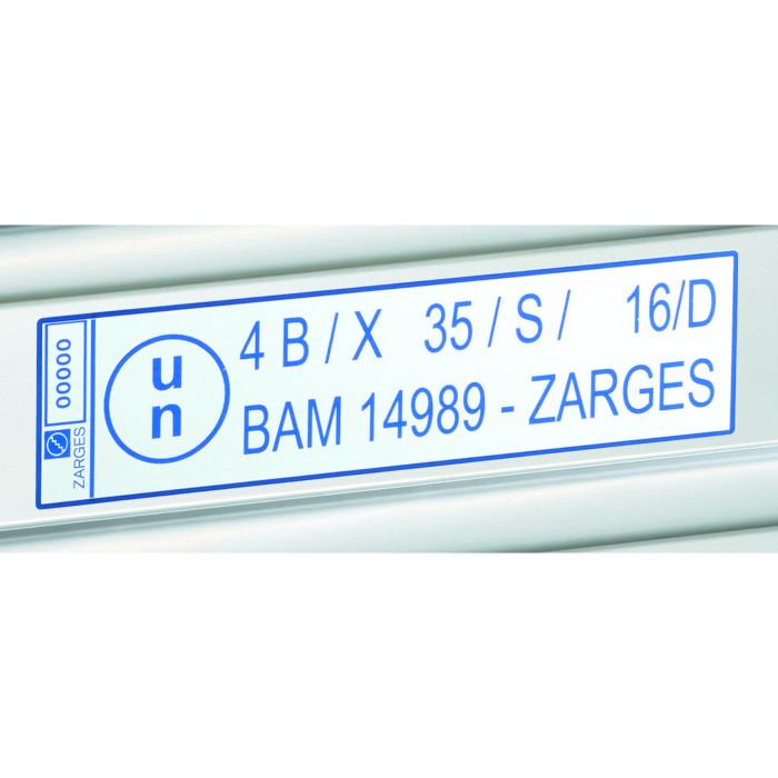 ZARGES Mehrpreis für Gefahrgut (GGV)-Prüfung mit UN-Schild