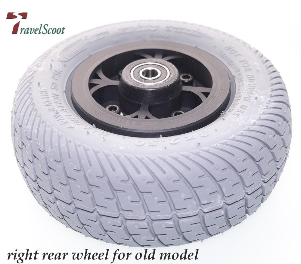 Hinterrad Reartire TRAVELSCOOT®  rechts / right Riemenantriebsmodell