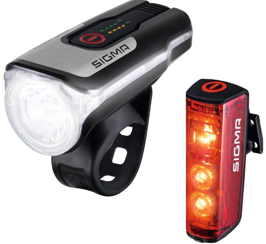SIGMA SPORT Akku-LED-Leuchten-Set Aura USB Blaze